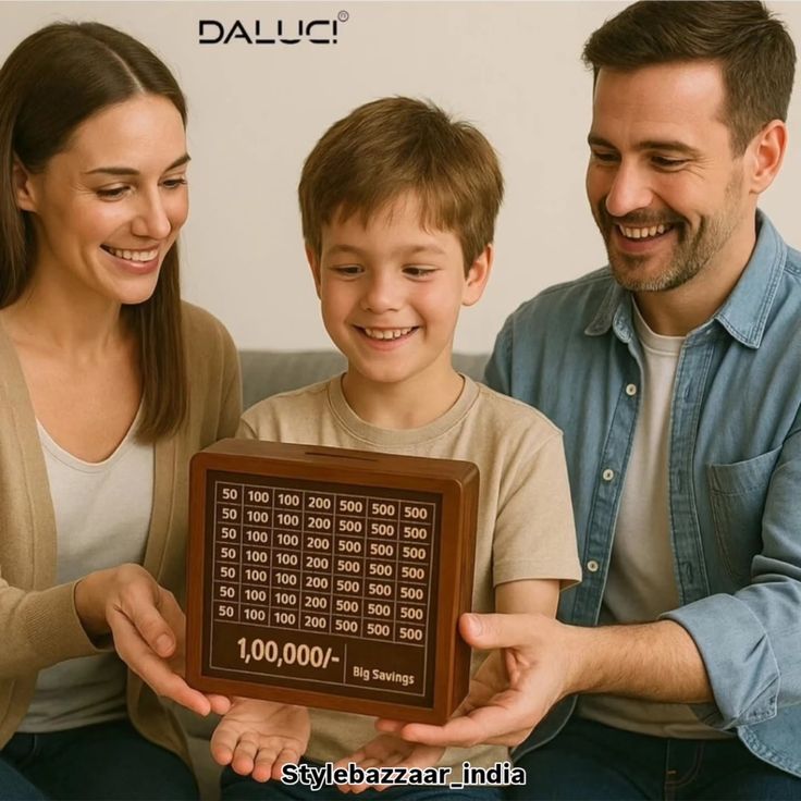 Wooden Piggy Bank – Classic Money Saving Box for Kids &amp; Adults | Premium Wooden Coin Bank for Home Decor &amp; Gifting