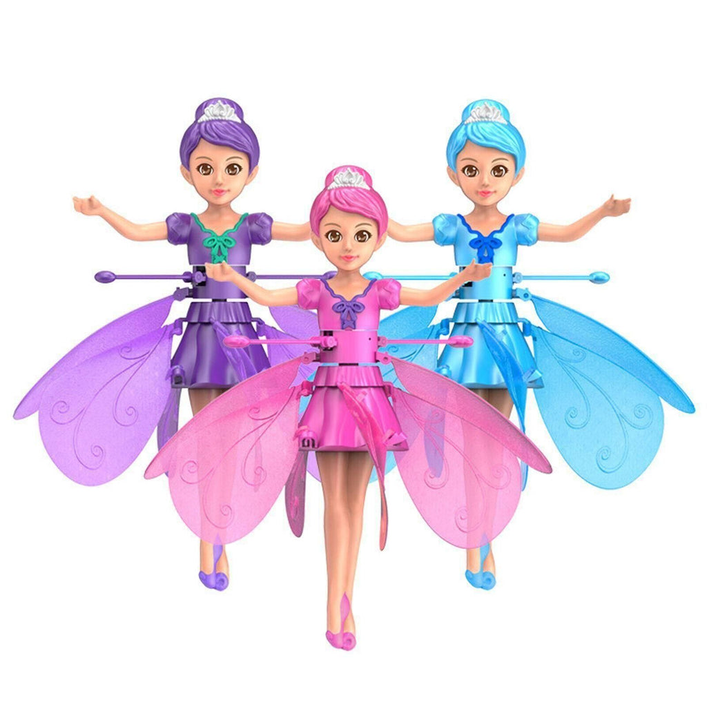 Magic Flying Fairy Princess Doll – Rechargeable Flying Toy with Motion Sensor | 360° Rotating Flying Fairy Toy for Kids
