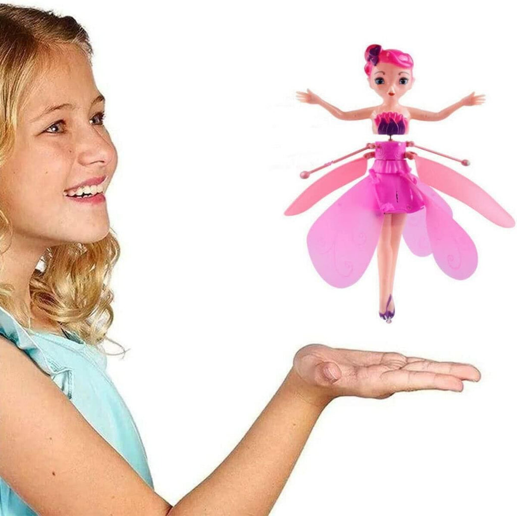 Magic Flying Fairy Princess Doll – Rechargeable Flying Toy with Motion Sensor | 360° Rotating Flying Fairy Toy for Kids