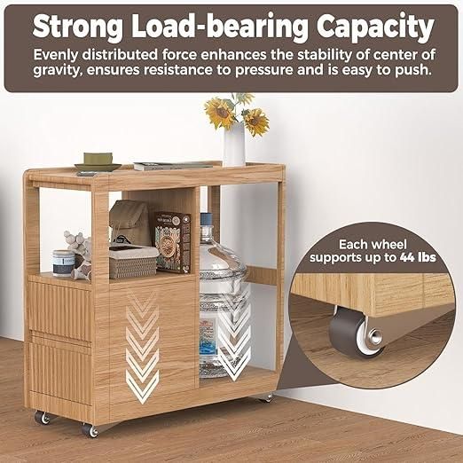 4 Pcs Heavy-Duty Metal Caster Wheels – 360° Rotatable Rubber Wheels for Furniture, Drawer, Door & Storage Box | Smooth & Durable Side-Mount Design