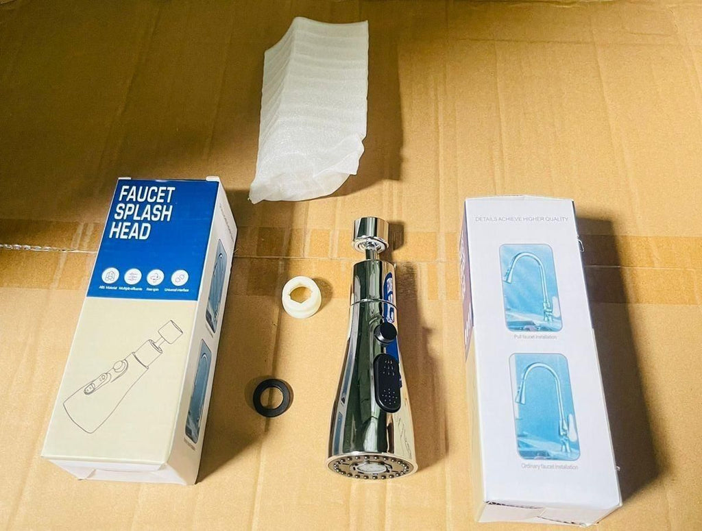 3 Modes Adjustable Kitchen Sink Faucet – 360° Rotatable Stainless Steel Tap with Spray &amp; Stream Modes | High-Pressure Water Saver Nozzle for Home &amp; Kitchen