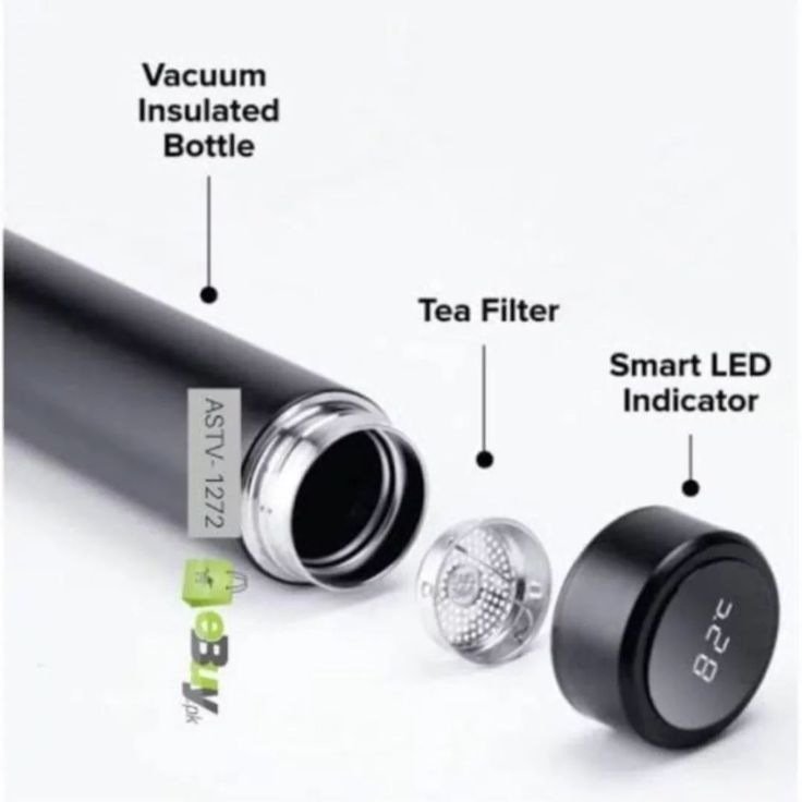 Smart LED Temperature Display Water Bottle | Stainless Steel Hot & Cold Vacuum Flask | 500ml Leak-Proof Bottle