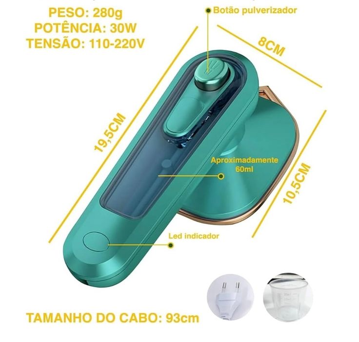 Portable Mini Dry Ironing Machine | Handheld Travel Steamer Iron | Quick Heat Electric Garment Press for Clothes