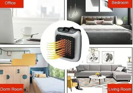 Mini Portable Electric Room Heater | Dual-Speed Ceramic Heater | Energy Efficient & No-Wire Design