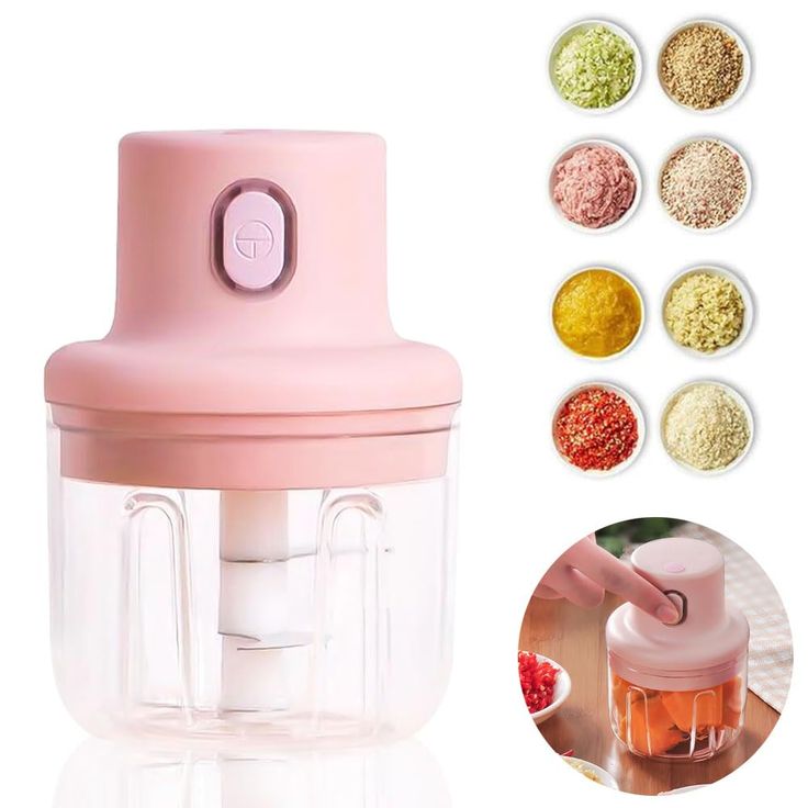 Mini Electric Garlic Chopper | USB Rechargeable Food Processor | Portable Vegetable & Onion Cutter for Kitchen
