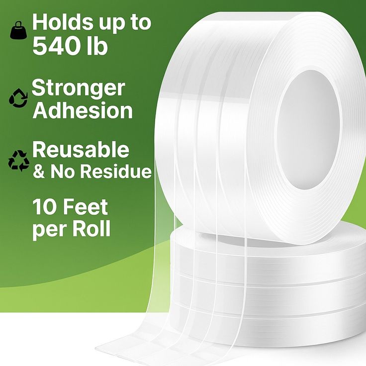 Ivy Grip Heavy-Duty Double Sided Transparent Tape | Multi-Purpose Nano Adhesive Tape | Reusable & Waterproof