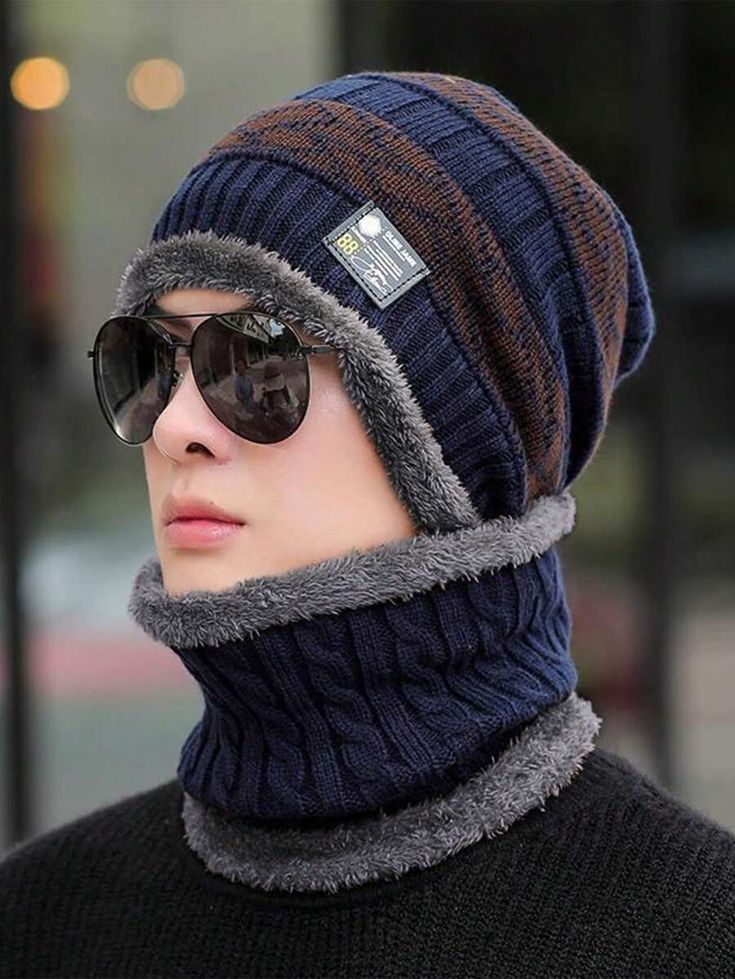 Winter Woolen Beanie Cap with Neck Warmer Set | Unisex Knitted Thermal Fleece Lined Hat & Scarf Combo | Stylish Outdoor Cold Protection Set