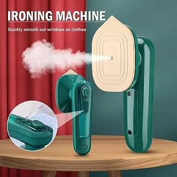 Portable Mini Dry Ironing Machine | Handheld Travel Steamer Iron | Quick Heat Electric Garment Press for Clothes